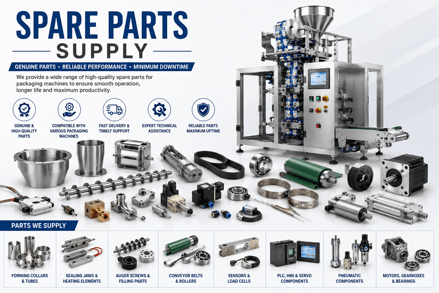 Industrial Machine Spare Parts Supply and Machine Manufacturer in India | TEKPACK