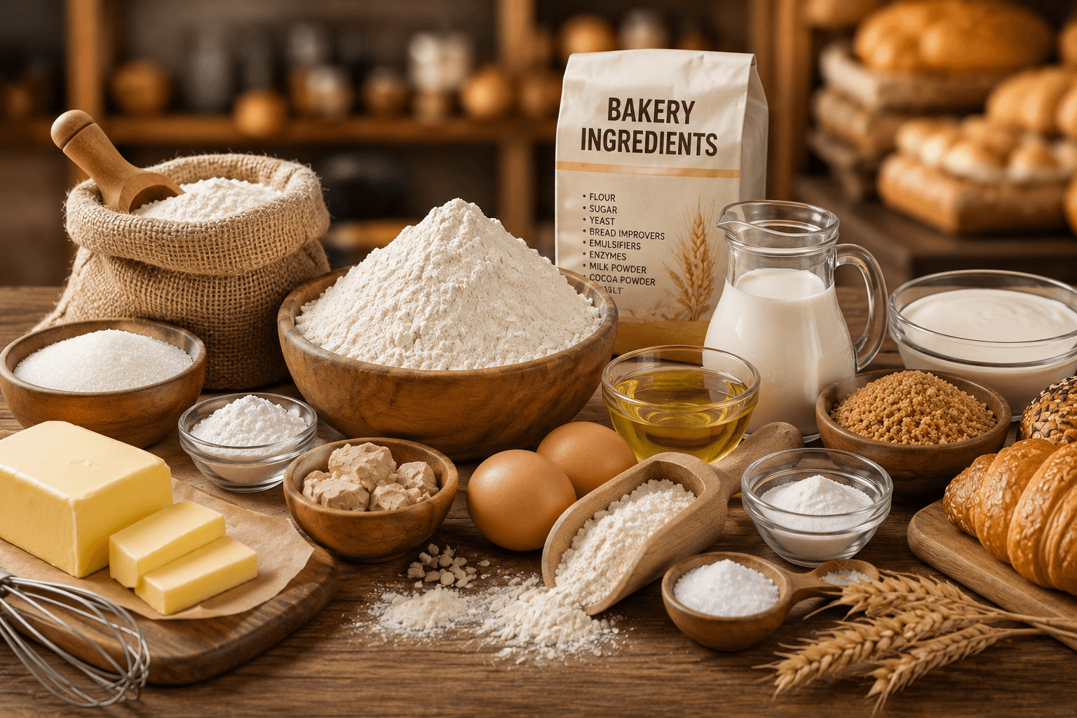 Automatic packing machine for bakery ingredients